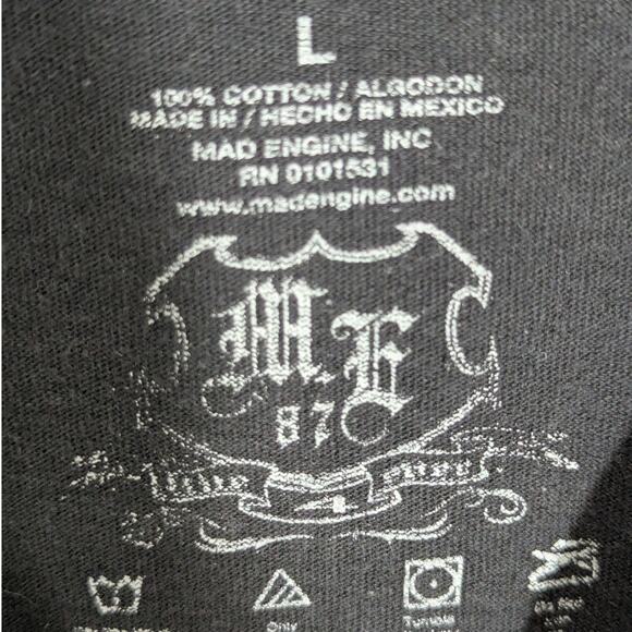 Mad Engine Men’s L Skeleton Shirt Black Halloween Graphic Tee Bones Costume - Picture 2 of 3